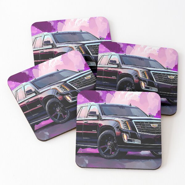 Item preview, "Stealth Black Cadillac Escalade – Digital Pop Art Print" IX designed and sold by AutoPopStudio.