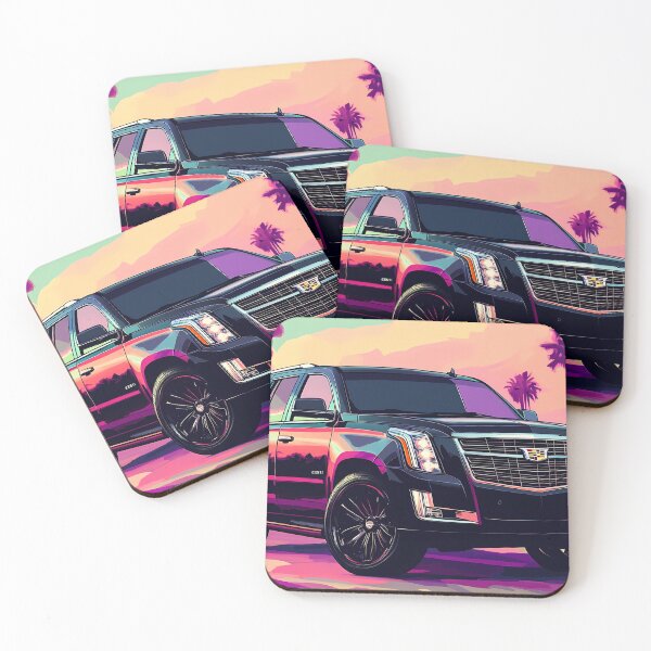 Item preview, "Stealth Black Cadillac Escalade – Digital Pop Art Print" X designed and sold by AutoPopStudio.