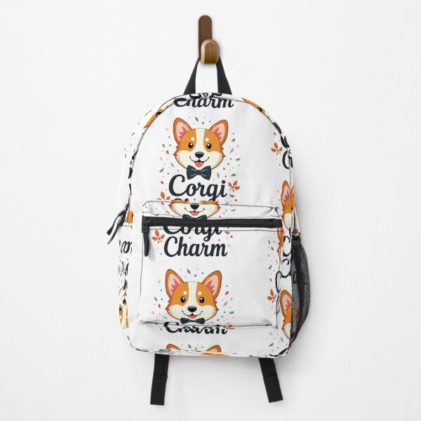 Item preview, Corgi Charm – Adorable Cartoon Corgi with Blue Bow Tie designed and sold by zoughlal.