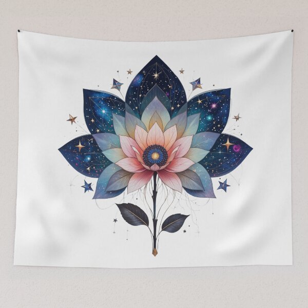 Item preview, Celestial Grace: Cosmic Lotus Flower Art designed and sold by latelierdechris.