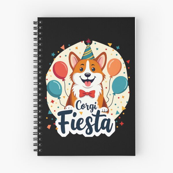 Item preview, Fiesta – Festive Cartoon Corgi with Balloons and Confetti designed and sold by zoughlal.