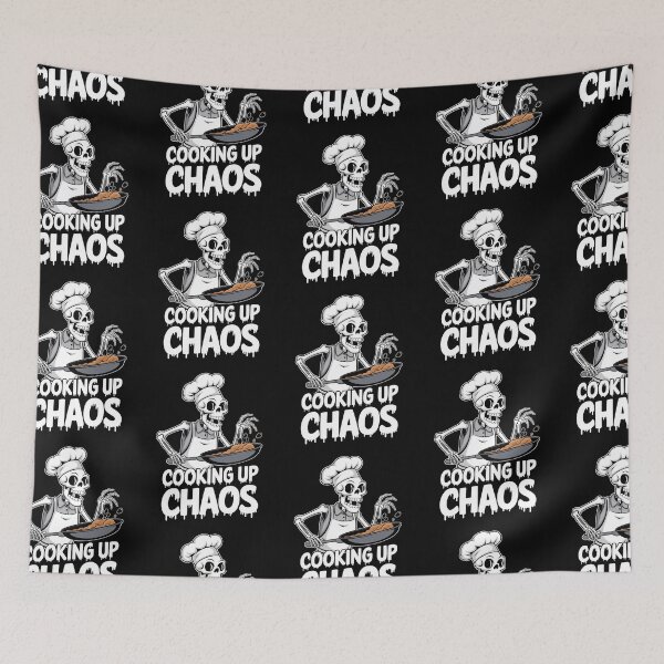 Item preview, Cooking Up Chaos - Funny Skeleton Chef designed and sold by Taans-Creation.