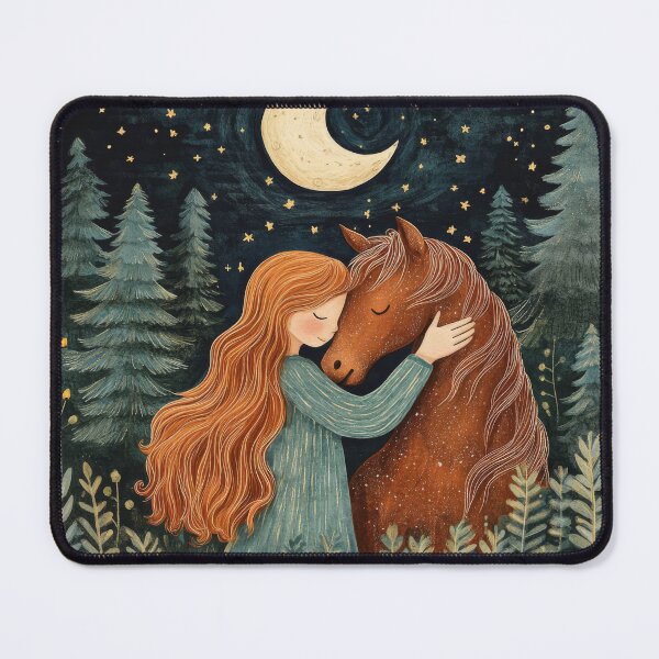 Item preview, Little girl with horse illustration designed and sold by Julia Shepeleva.