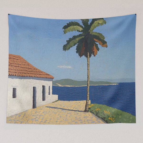 Item preview, Cuba landscape | Post-impressionist painting style designed and sold by ComicsFactory.
