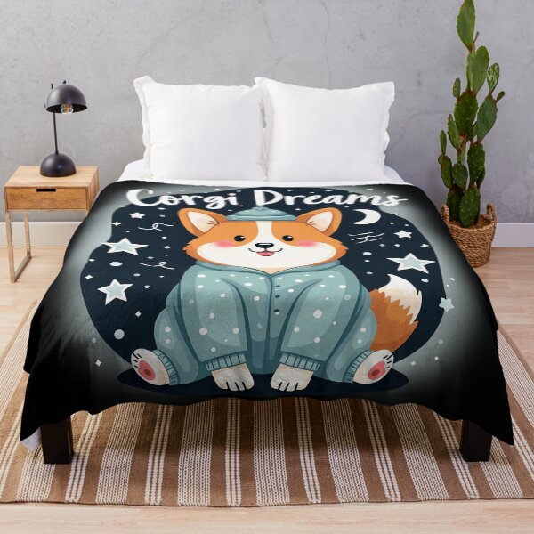 Item preview, Cute Sleeping Corgi – Corgi Dream Serene Comfort designed and sold by zoughlal.