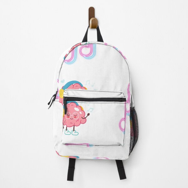 Item preview, Brain Music Art: Cute Brains & Neon Notes designed and sold by geraskonst.