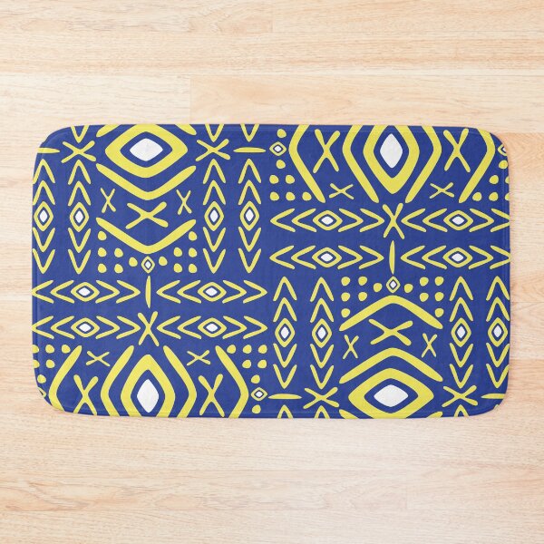 Item preview, Bogolan Traditional blue fabric designed and sold by Wolagno.
