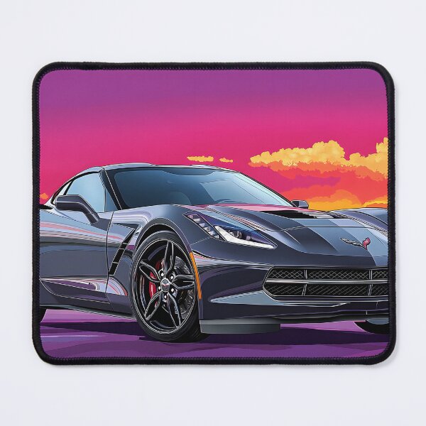 Item preview, Digital Pop Art – Gunmetal Grey Chevrolet Corvette Stingray C7 V designed and sold by AutoPopStudio.