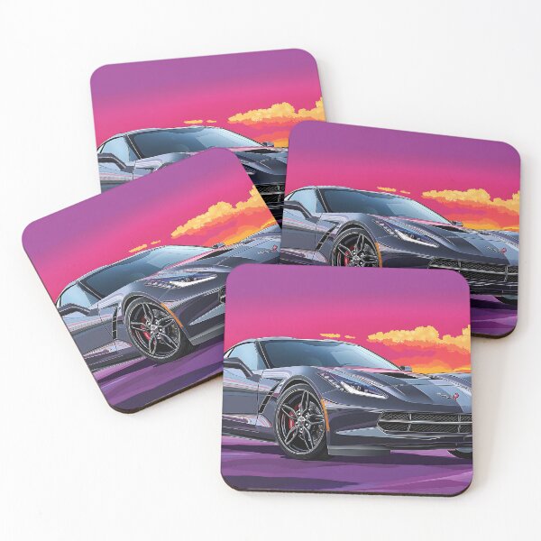 Item preview, Digital Pop Art – Gunmetal Grey Chevrolet Corvette Stingray C7 V designed and sold by AutoPopStudio.