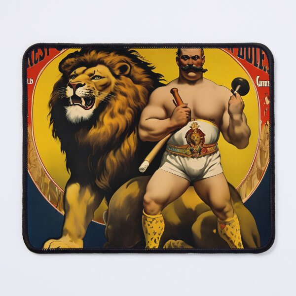 Item preview, worlds strongest man with lion as his best friend designed and sold by The Far Far North.