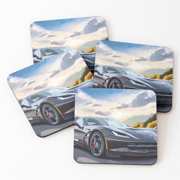 Item preview, Digital Pop Art – Gunmetal Grey Chevrolet Corvette Stingray C7 VI designed and sold by AutoPopStudio.