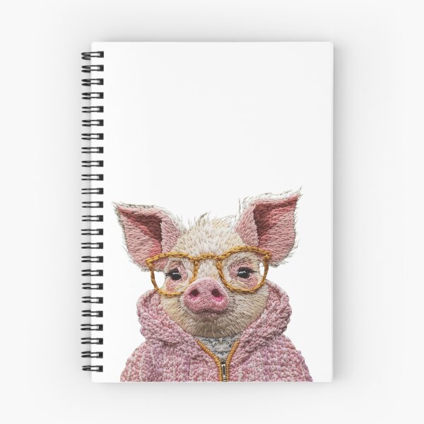 Item preview, Trendy Pig in Pink Hoodie and Glasses designed and sold by KorArtStudio.
