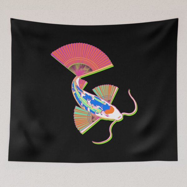 Item preview, Black Koi hand fan designed and sold by Radicalyul.