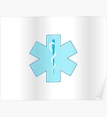 Star of Life Light Blue Poster