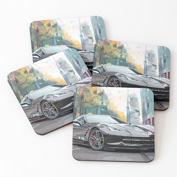 Item preview, Digital Pop Art – Gunmetal Grey Chevrolet Corvette Stingray C7 IX designed and sold by AutoPopStudio.