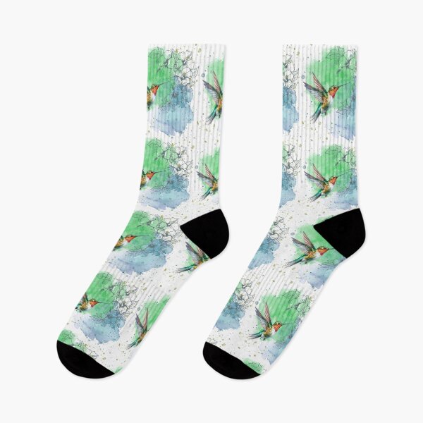 Item preview, Watercolour Hummingbird Hibiscus  designed and sold by StoneybrokeM.