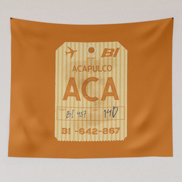 Item preview, Acapulco Braniff vintage tag designed and sold by LostTravelersLab.