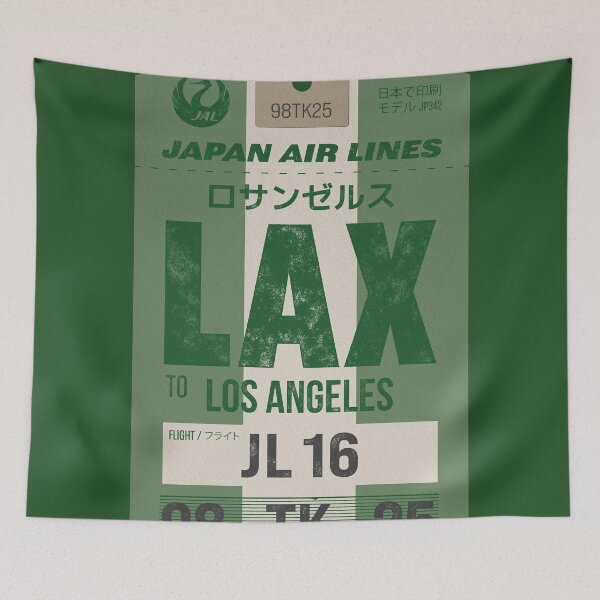 Item preview, Jal vintage tag Los Angeles designed and sold by LostTravelersLab.