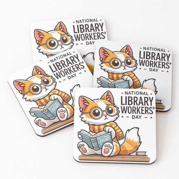 Item preview, Cute Librarian Cat Honoring Library Workers designed and sold by ZepGiftShop.