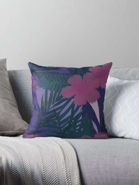 Item preview, Purple Tropical Floral Abstract Artist Pattern Design Print Series 26 designed and sold by twelve981.