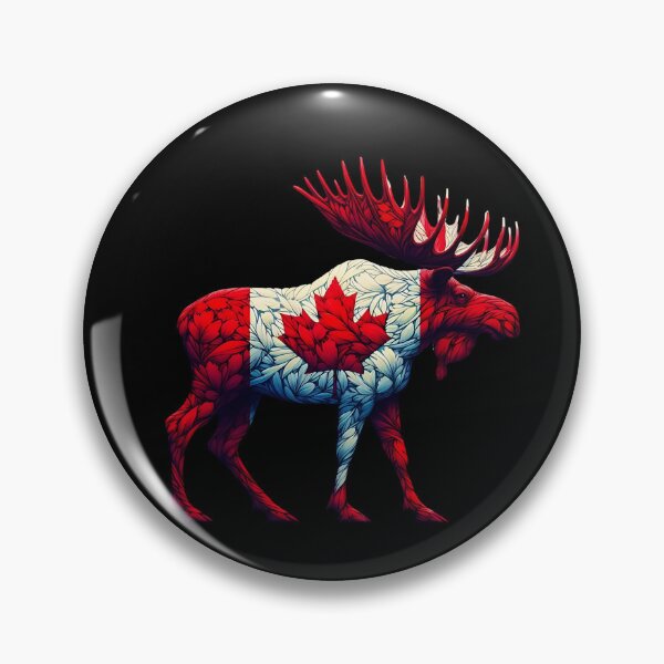 Item preview, Maple Leaf Patriotic Moose Canadian Flag -  Canada Proud  designed and sold by Smix Pixels.