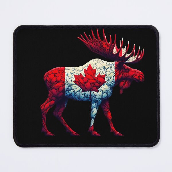 Item preview, Maple Leaf Patriotic Moose Canadian Flag - Canada Proud designed and sold by Smix Pixels.