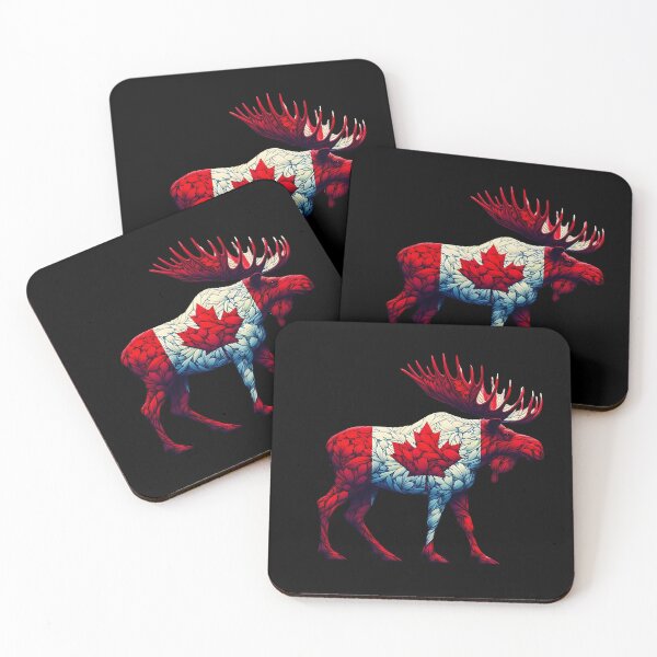 Item preview, Maple Leaf Patriotic Moose Canadian Flag -  Canada Proud  designed and sold by Smix Pixels.