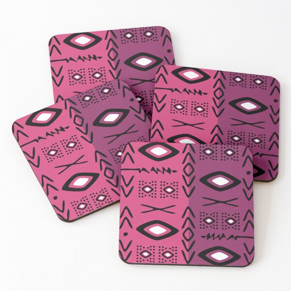 Item preview, Pink Bogolan pattern designed and sold by Wolagno.