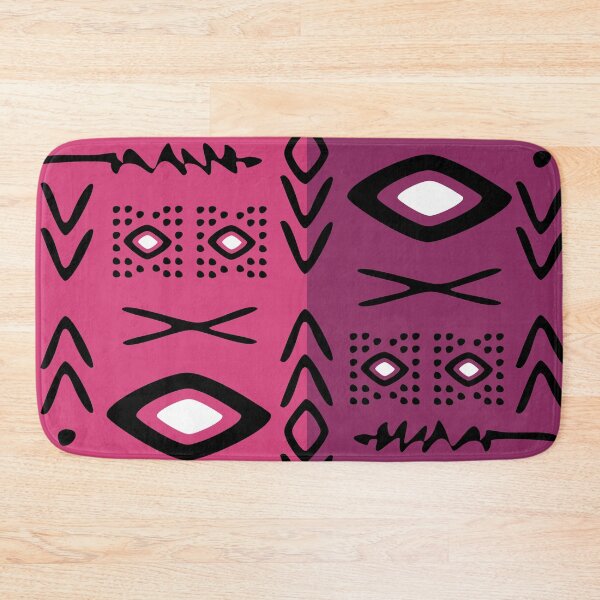 Item preview, Pink Bogolan pattern designed and sold by Wolagno.