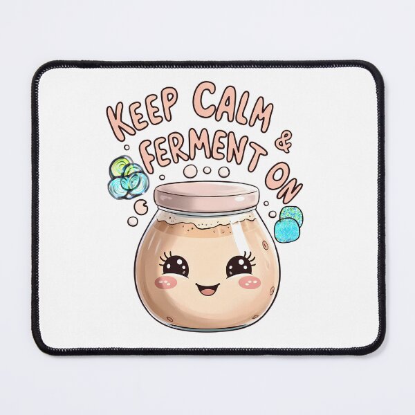 Item preview, Keep Calm & Ferment On – Cute Kawaii Sourdough Starter designed and sold by Dopamine Daydream.