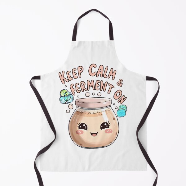 Item preview, Keep Calm & Ferment On – Cute Kawaii Sourdough Starter designed and sold by Dopamine Daydream.