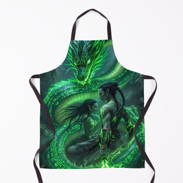 Item preview, Mystical Chinese Serpentine Dragon and Luminous Warriors designed and sold by ArteAnimal2020.