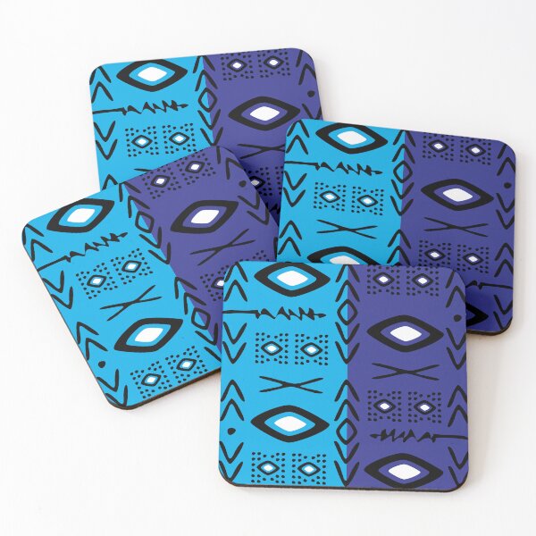 Item preview, Blue African fabric designed and sold by Wolagno.