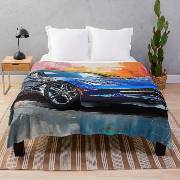 Item preview, Digital Pop Art – Blue Chevrolet Corvette Stingray C7 II designed and sold by AutoPopStudio.