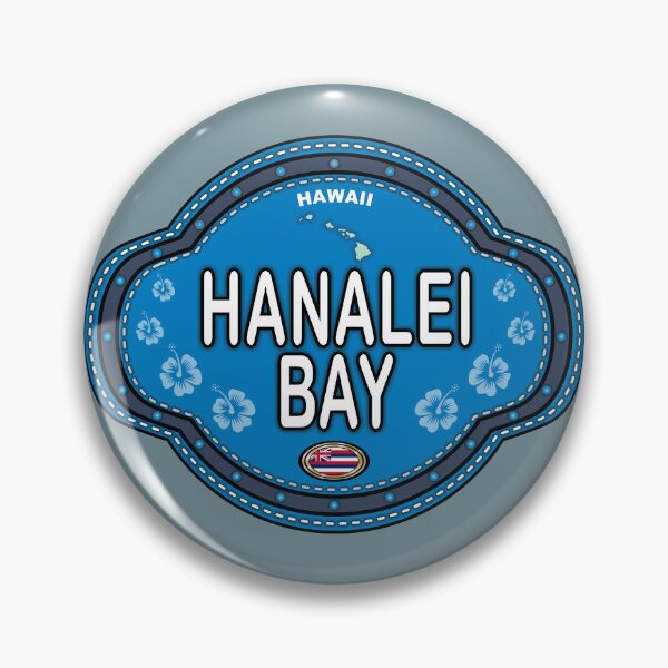 Item preview, Hanalei Bay Hawaii stitching effect emblem designed and sold by studioss76.
