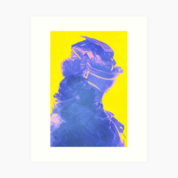 Artikel-Vorschau von Cyber Punk Visier Krieger Pop Art Gelb, designt und verkauft von popartdemo.