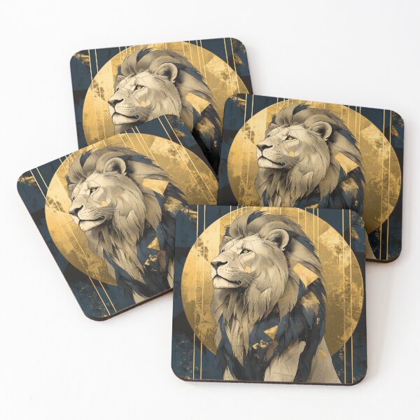 Item preview, Elegant Abstract Lion 3 - Waiting for the Night designed and sold by Earth Celebration Designs.