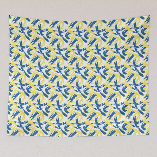 Item preview, Expressive Blend of Blue and Yellow Shades designed and sold by MidArtForge.