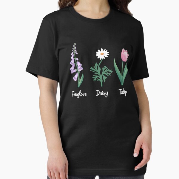 Aperçu de l'œuvre Déclaration politique anti-Trump subtile et florale : la marguerite et la tulipe digitale créée et vendue par ChicTeeshop.