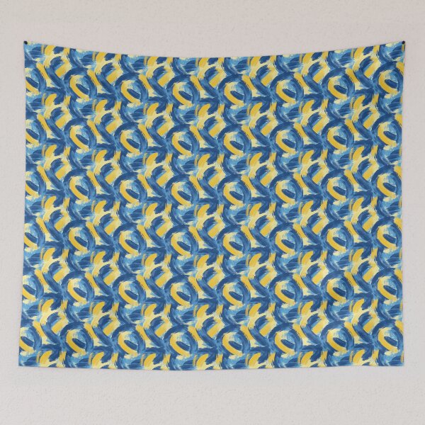 Item preview, Expressive Blend of Blue and Yellow Shades designed and sold by MidArtForge.