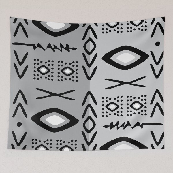 Item preview, Bogolan patterned fabric designed and sold by Wolagno.