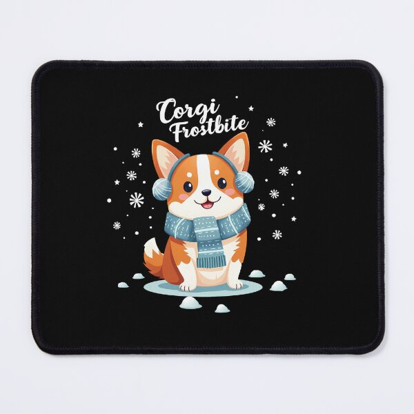 Item preview, Corgi Frostbite – Adorable Winter Cartoon Dog with Snowflakes designed and sold by zoughlal.