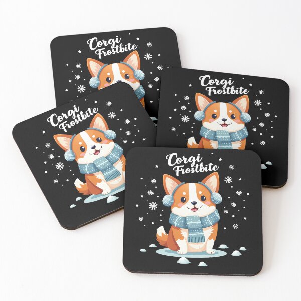 Item preview, Corgi Frostbite – Adorable Winter Cartoon Dog with Snowflakes designed and sold by zoughlal.