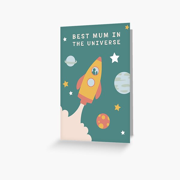 Item preview, Best Mum in the Universe Rocket Ship designed and sold by mintandmabel.