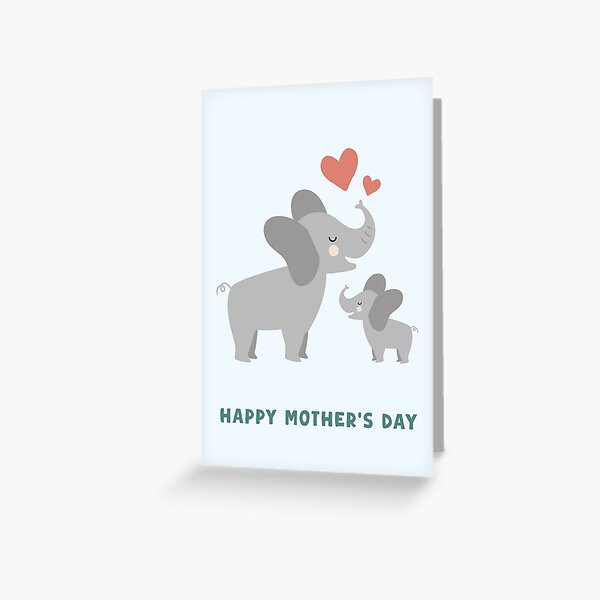 Item preview, Happy Mother's Day Cute Elephants designed and sold by mintandmabel.