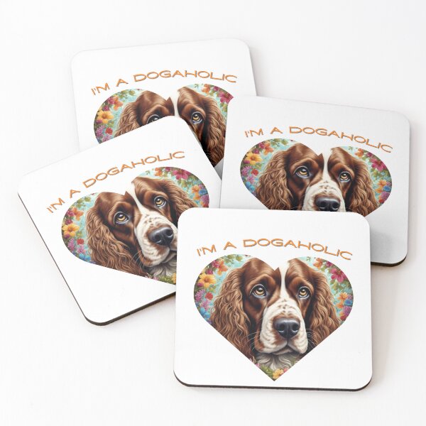 Item preview, Cocker spaniel dog, English cocker spaniel, golden cocker spaniel dogaholic in a heart designed and sold by Coolparrotgirl.