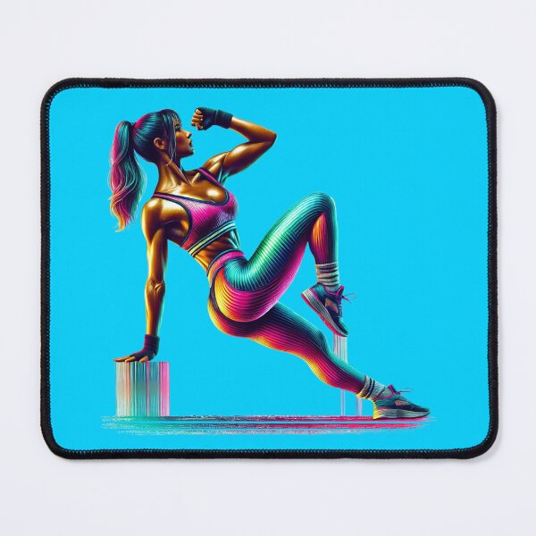 Item preview, 80s Aerobics Beauty - Retro Fitness Woman Illustration designed and sold by BestDetailer.