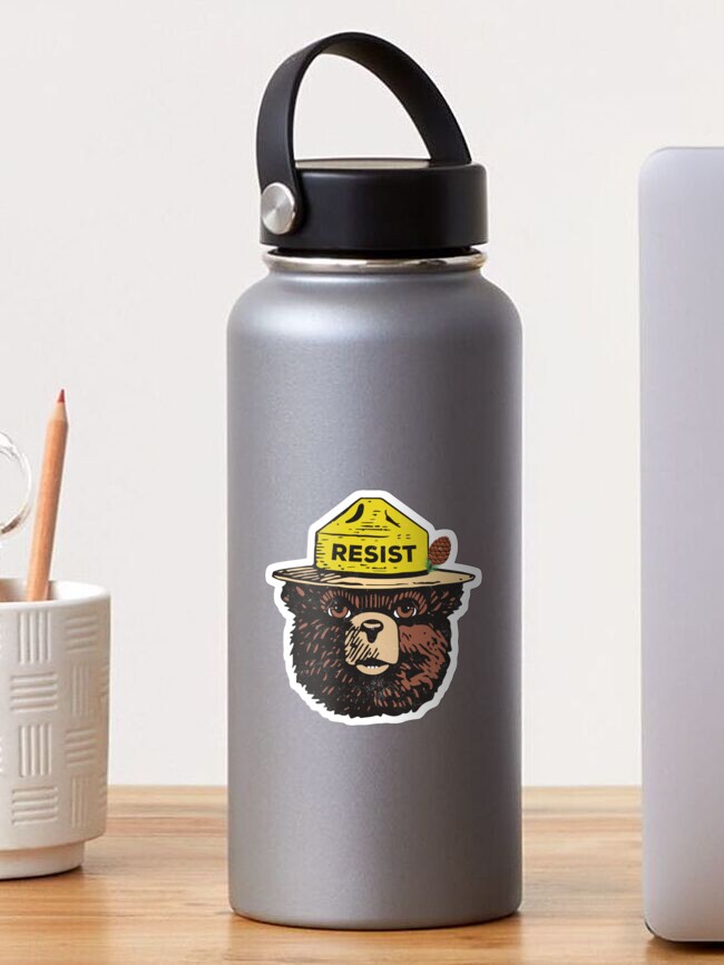 Thumbnail 1 of 3, Sticker, Alt National Park Service Resist Bear - Protect Our Parks designed and sold by MisterrAB.