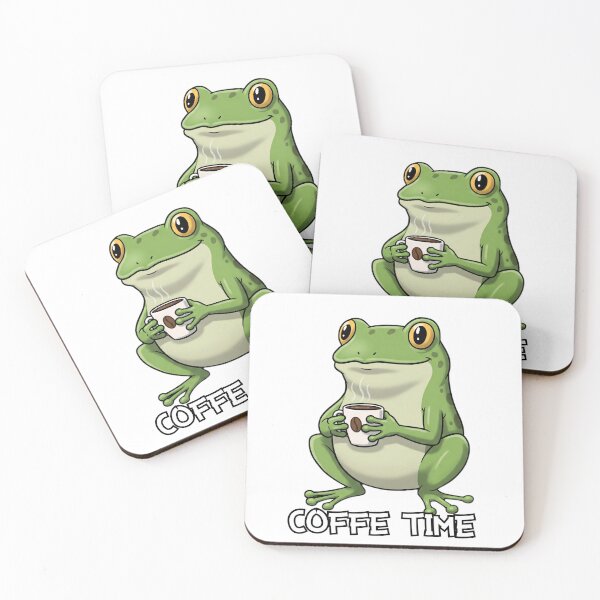 Item preview, Coffee Drinking Frog designed and sold by kubawsx.