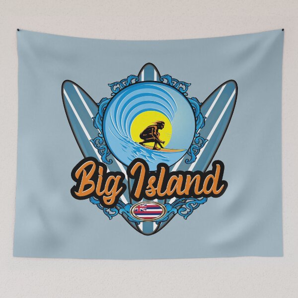Item preview, Big Island Hawaii surfer vintage surfboard designed and sold by studioss76.
